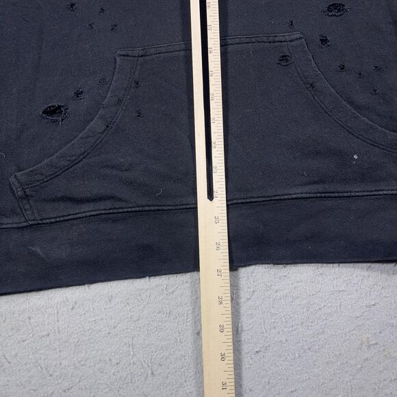 Obey Hoodie Mens Small Distressed Pullover Skull Graphic Streetwear Trashcore - Picture 5 of 9